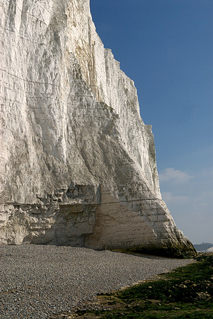 Upper chalk exposed at Cuckmere haven Sussex