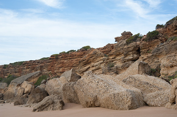 Oyster beds at Playa del Puerco