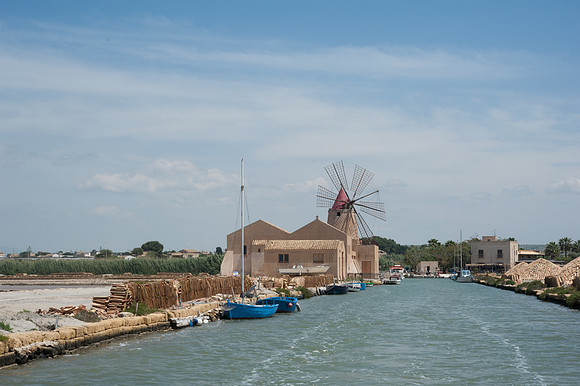 Salt pans at Mozia, Italy