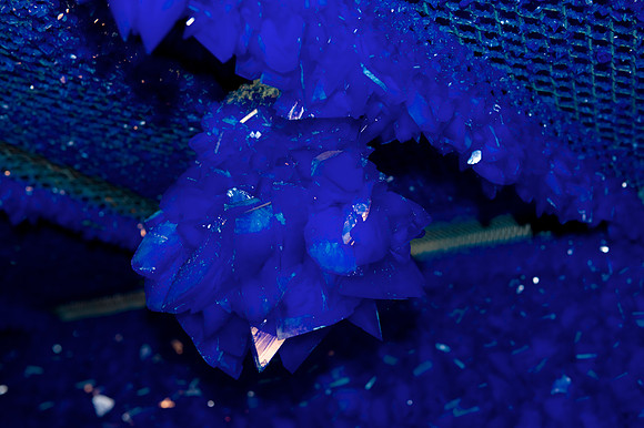 Copper sulphate crystals