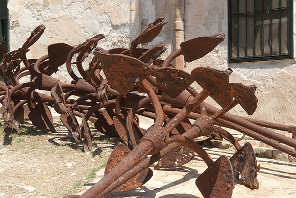 Anchors at Scopello tonnara