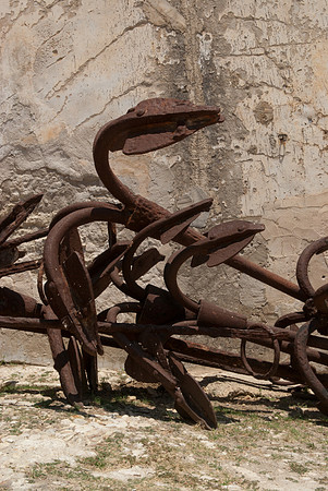Anchors at Scopello tonnara